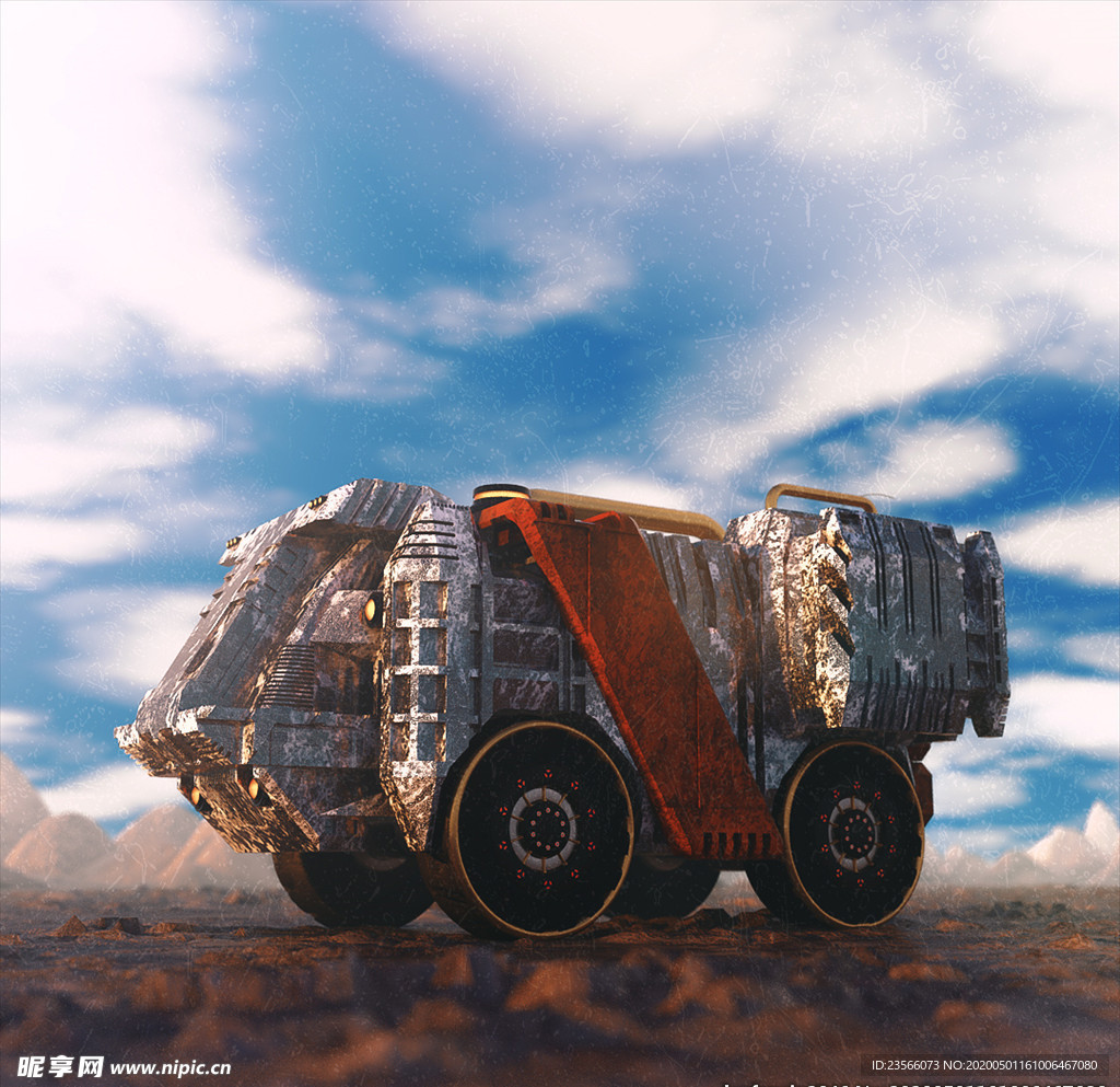 卡车C4D特效设计图案