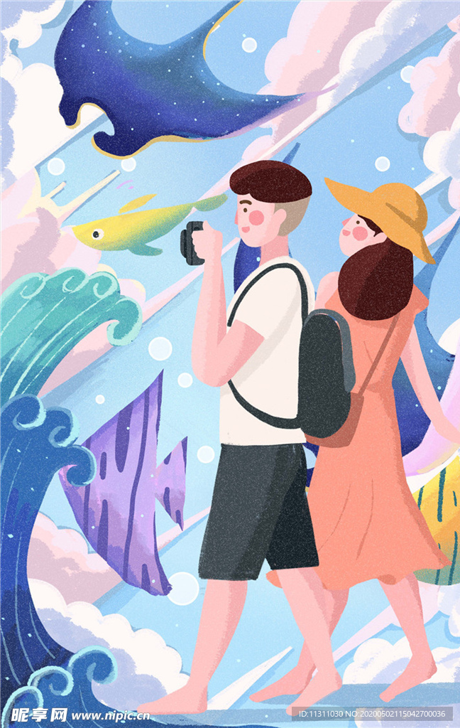 五一劳动节插画海报