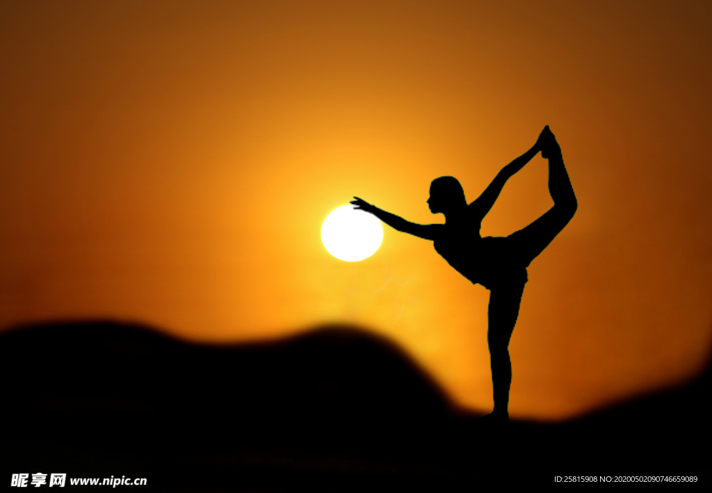 人物剪影轮廓摄影图片