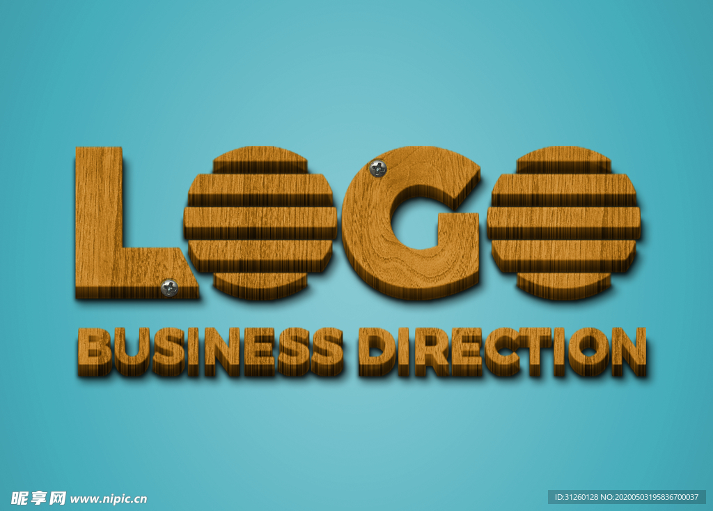 3D立体木质LOGO样机