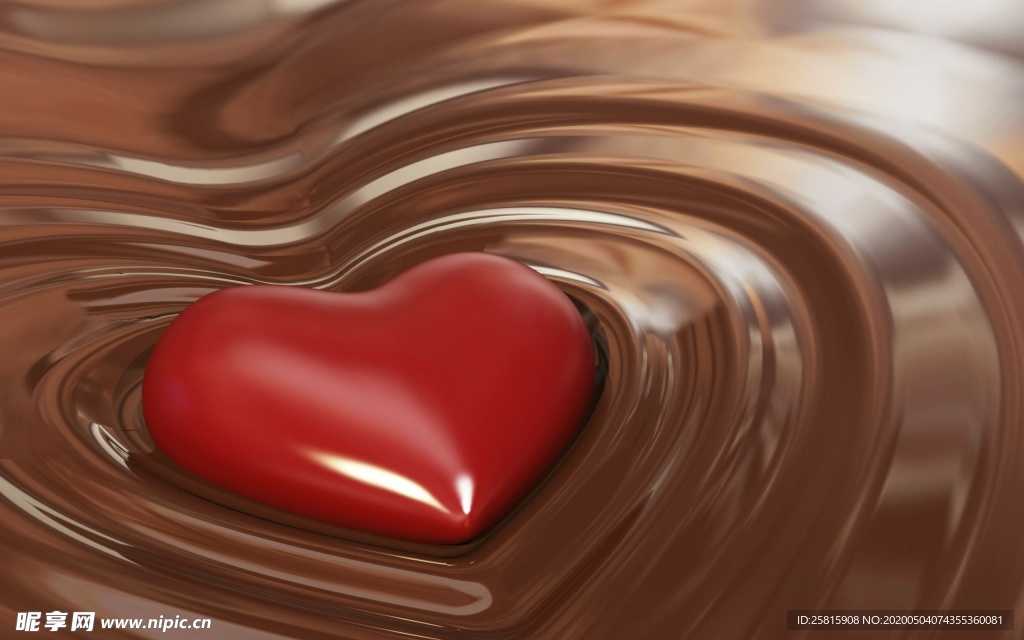 心形巧克力美味可口图片