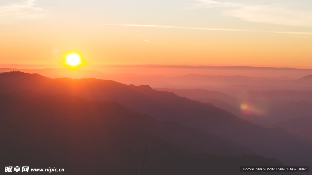 唯美晚霞日落图片