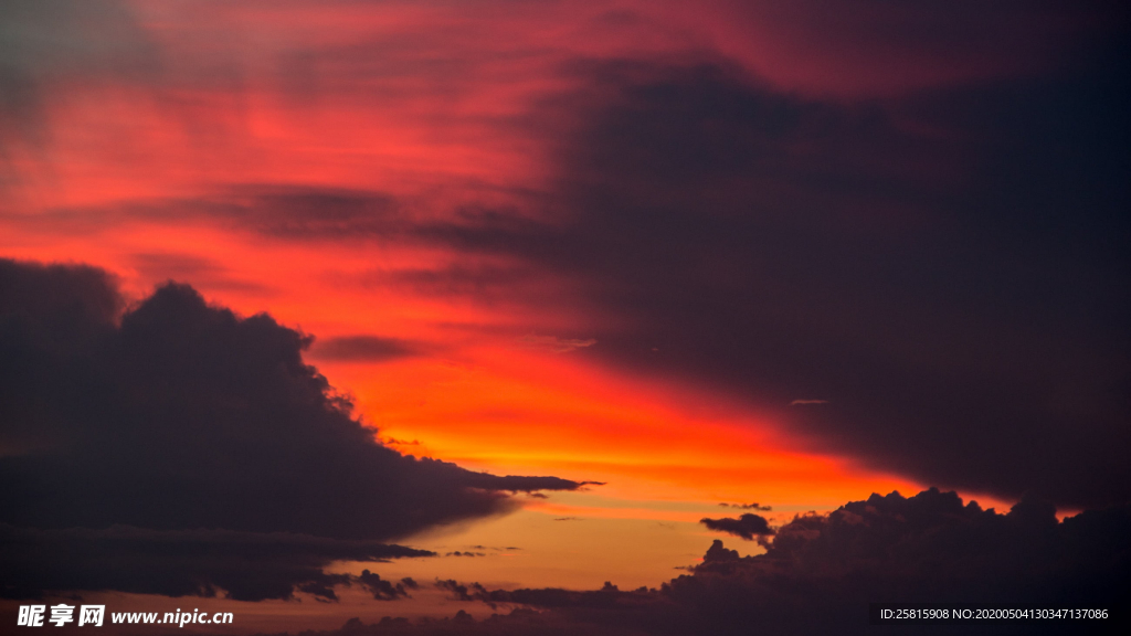 唯美晚霞日落图片
