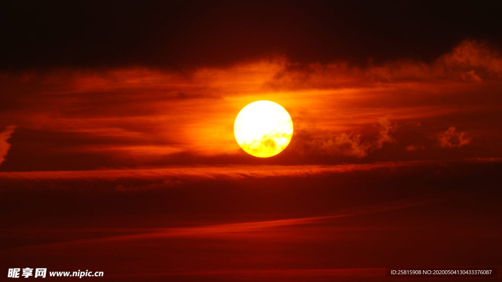 唯美晚霞日落图片