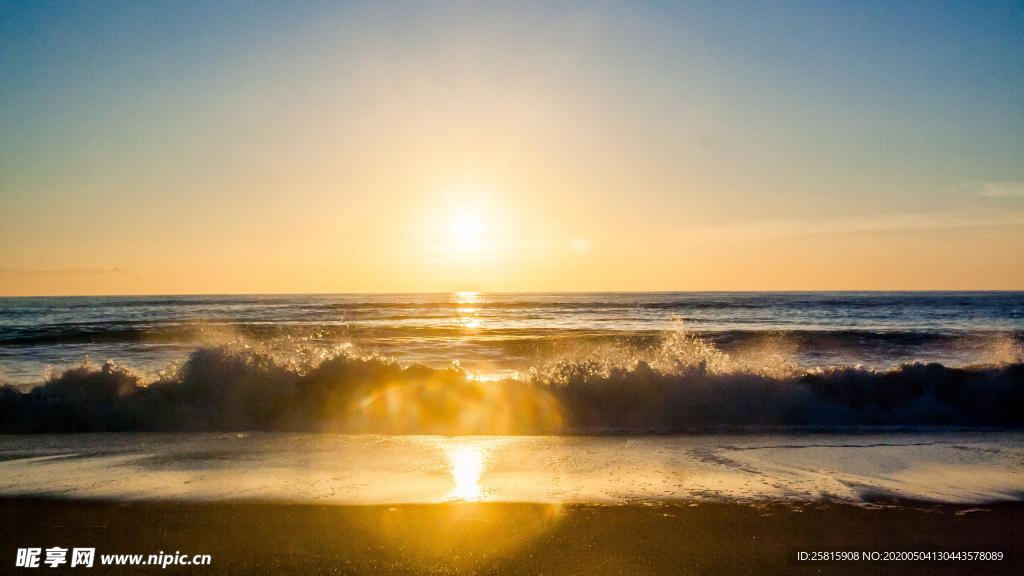 唯美晚霞日落图片