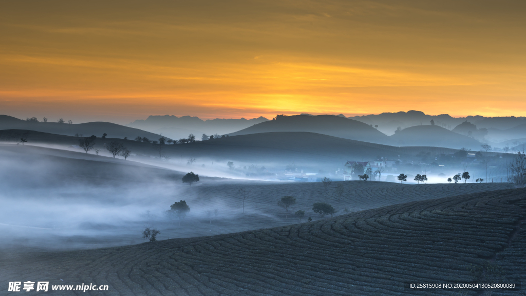 唯美晚霞日落图片
