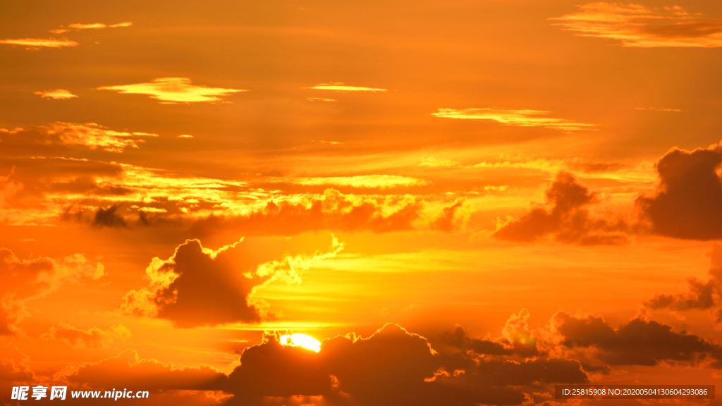 唯美晚霞日落图片