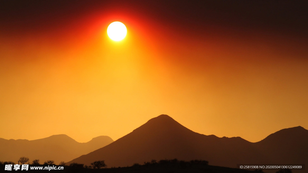 唯美晚霞日落图片