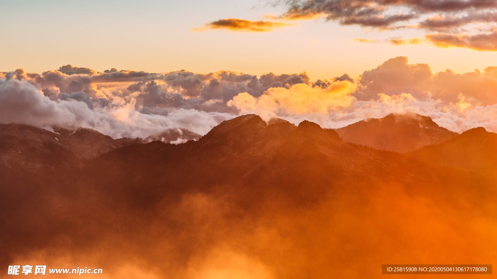 唯美晚霞日落图片