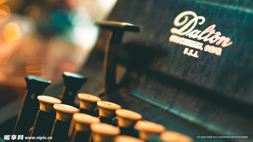 打字机特写图片