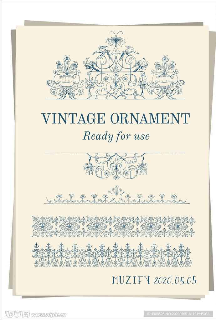 花纹边框 手绘稿