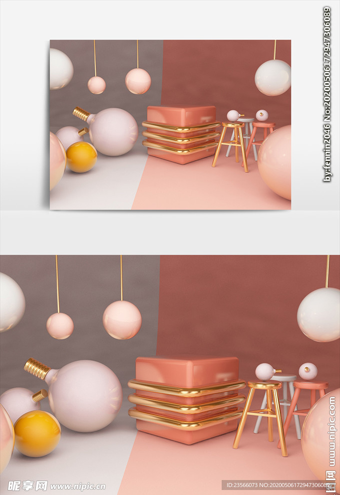 电商C4D创意设计图案