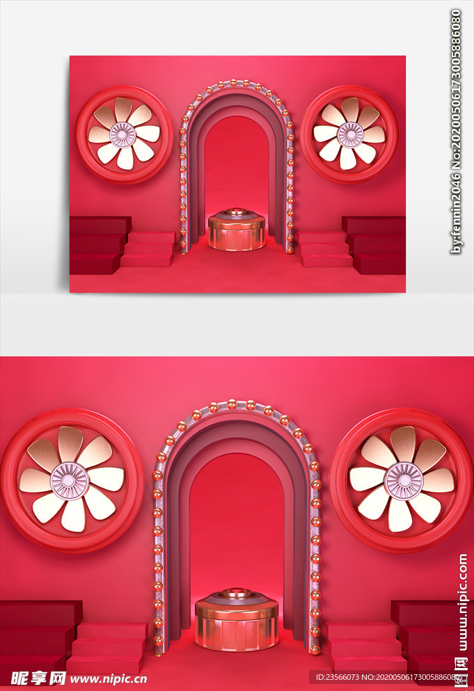 电商C4D创意设计图案