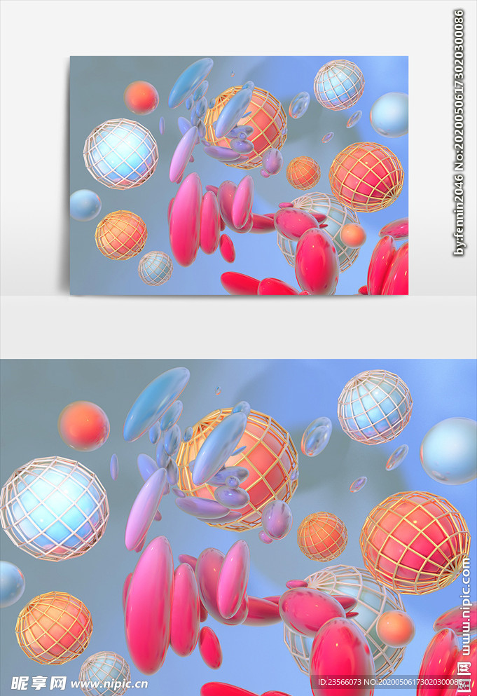 电商C4D创意设计图案