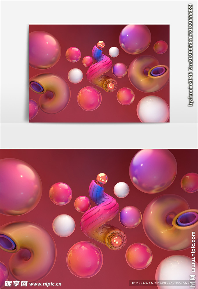 电商C4D创意设计图案