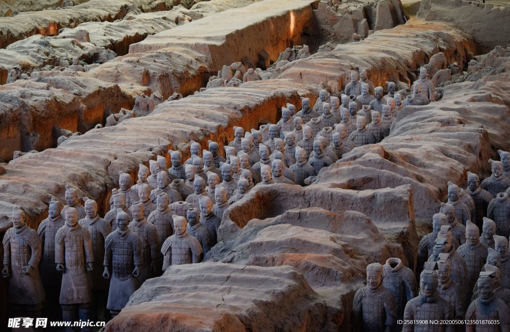 陕西西安兵马俑图片