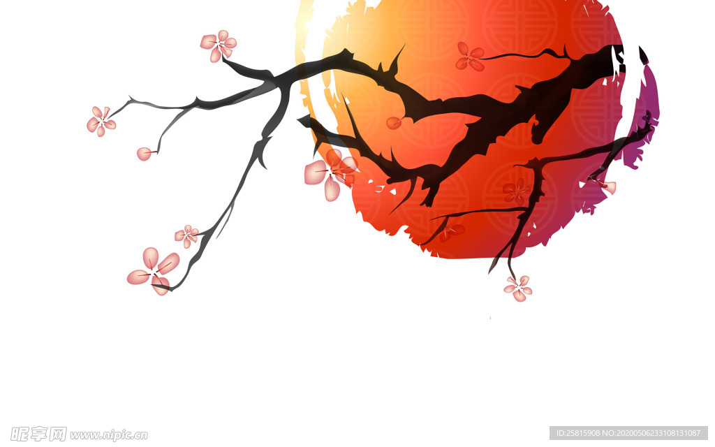 水彩泼墨写意画图片