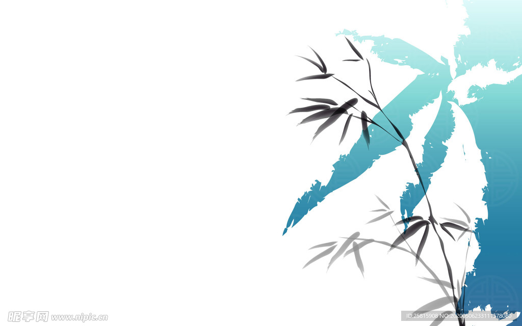 水彩泼墨写意画图片