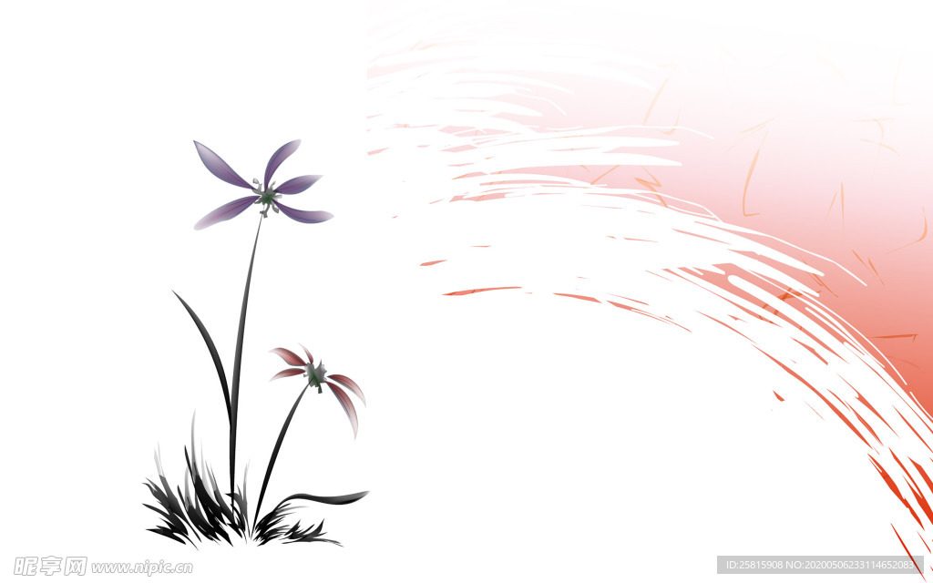 水彩泼墨写意画图片