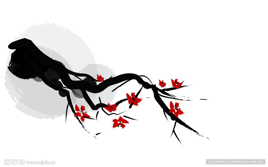 水彩泼墨写意画图片