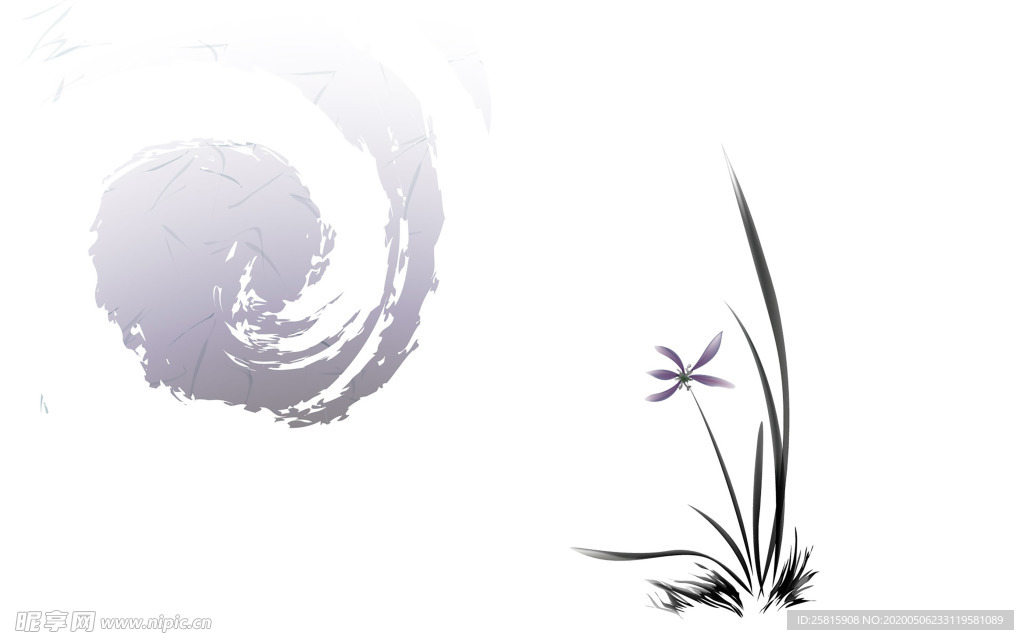 水彩泼墨写意画图片