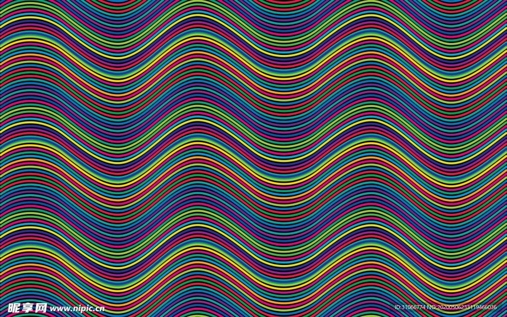 彩色波浪底纹