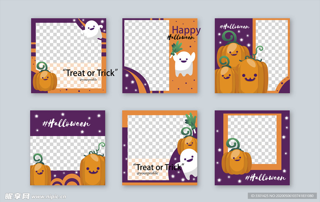 万圣节南瓜卡片