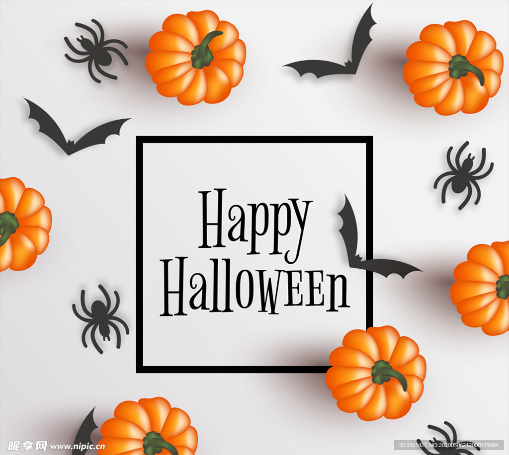 立体南瓜万圣节贺卡