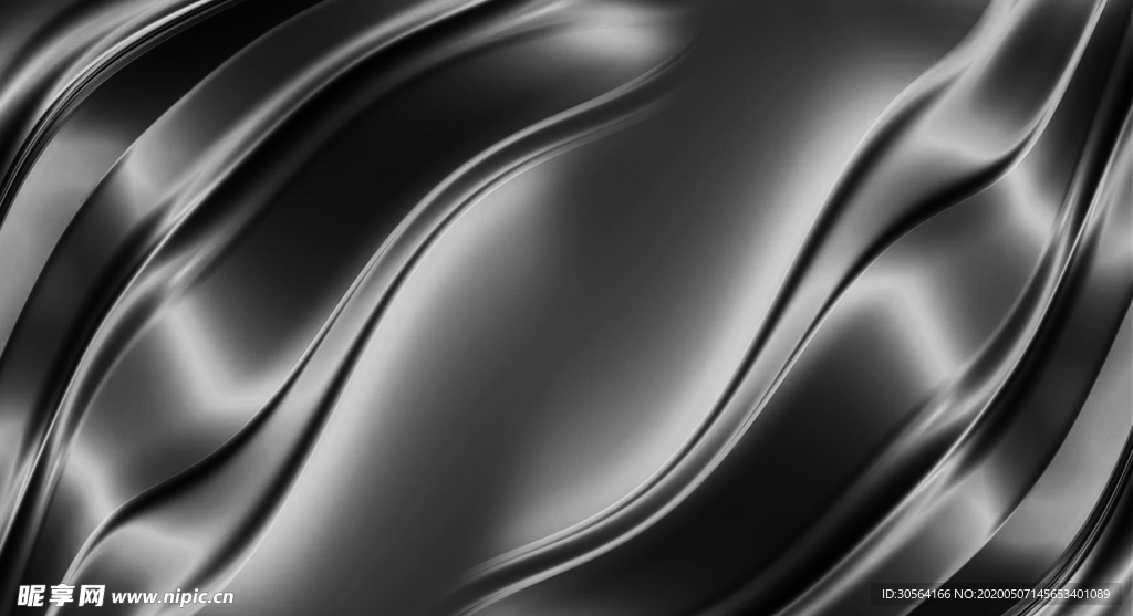 黑色绸缎液体合成背景