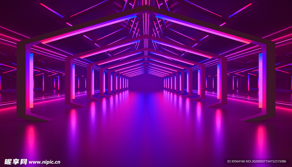 渐变蓝紫背景立体素材