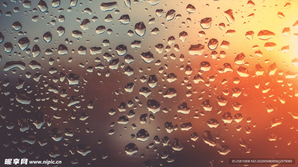 玻璃上的水滴图片