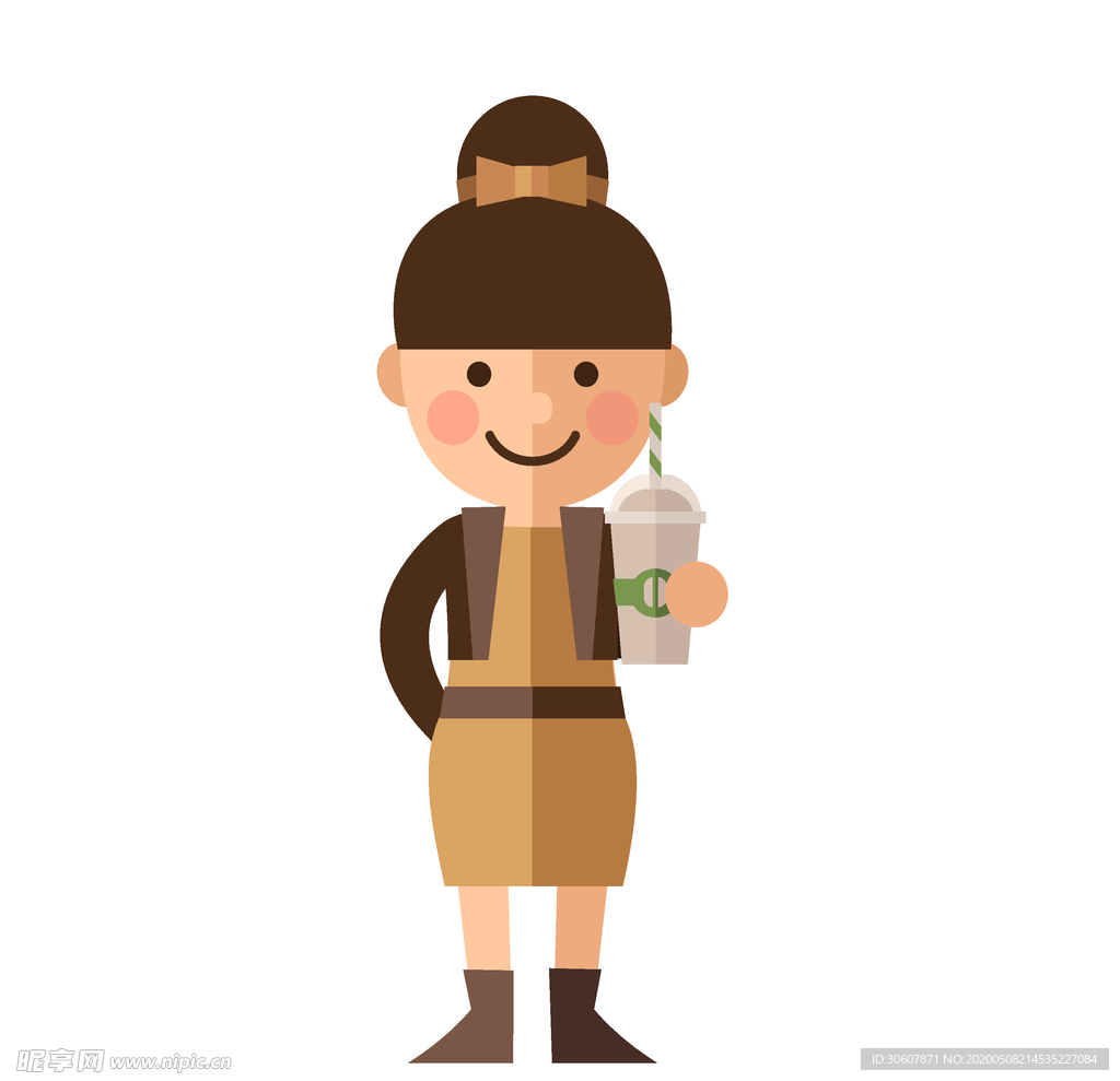 卡通服务员