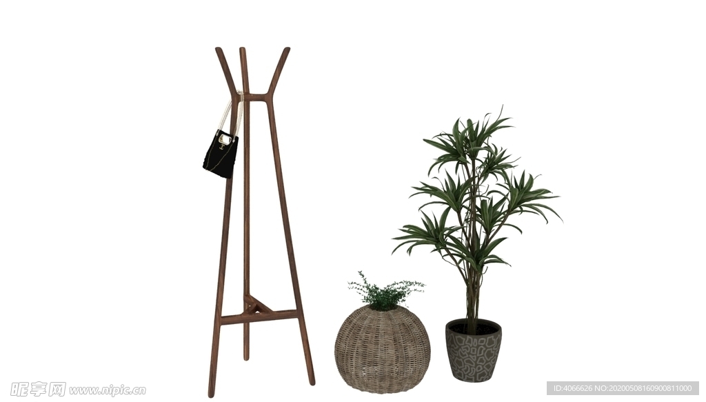 衣架植物3d模型