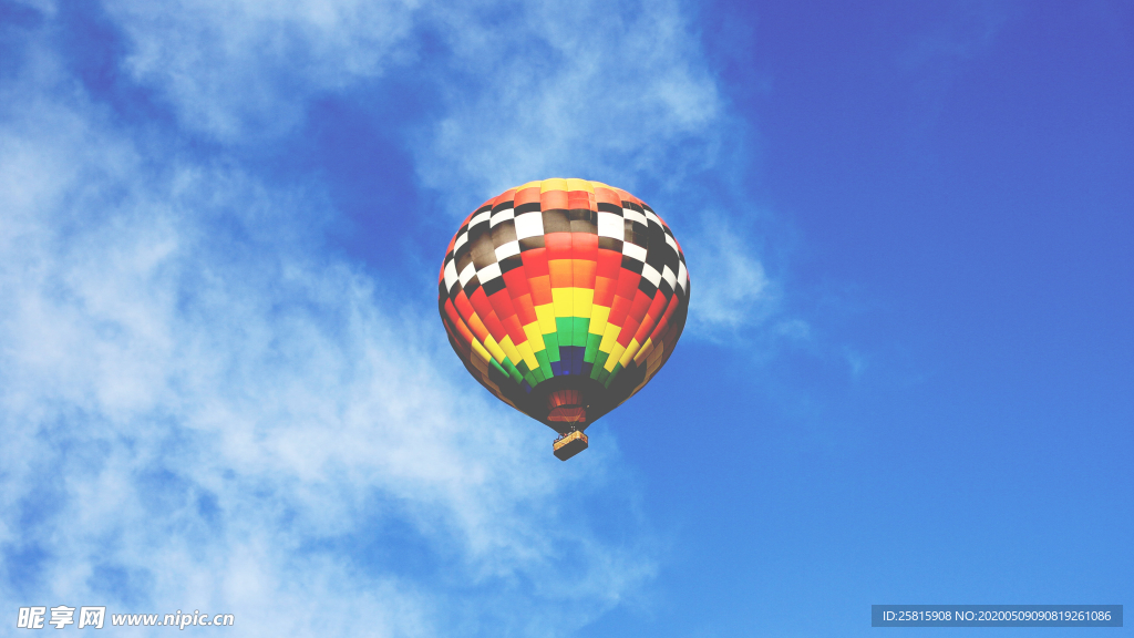 热气球缤纷绚丽图片