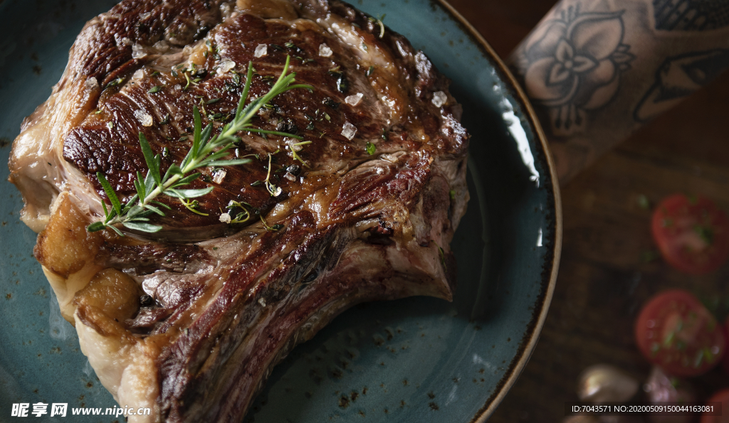 战斧牛排西餐摄影