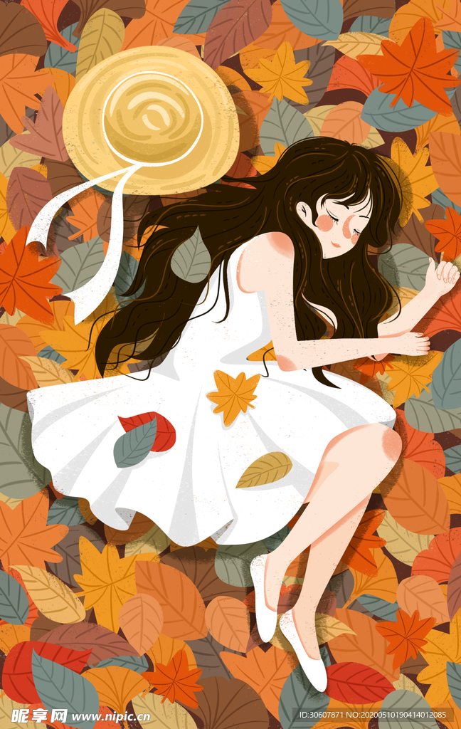 立秋插画
