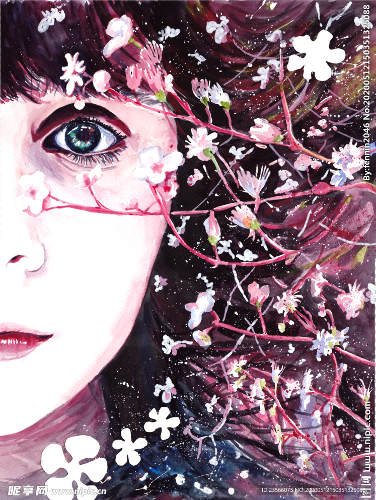 梦幻少年插画图案