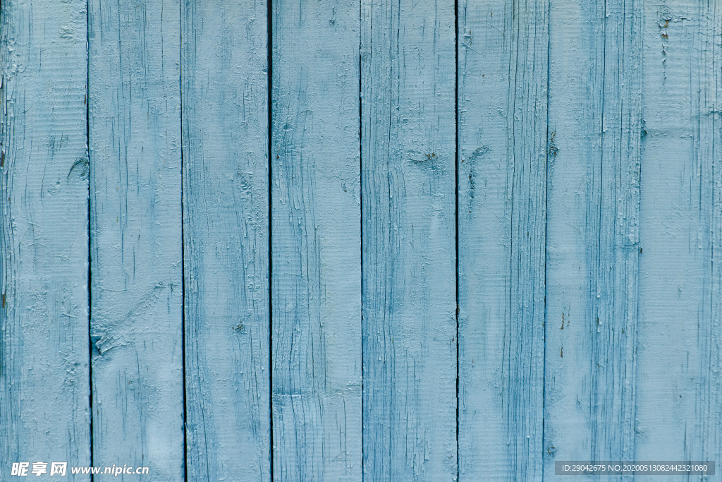 蓝色木板