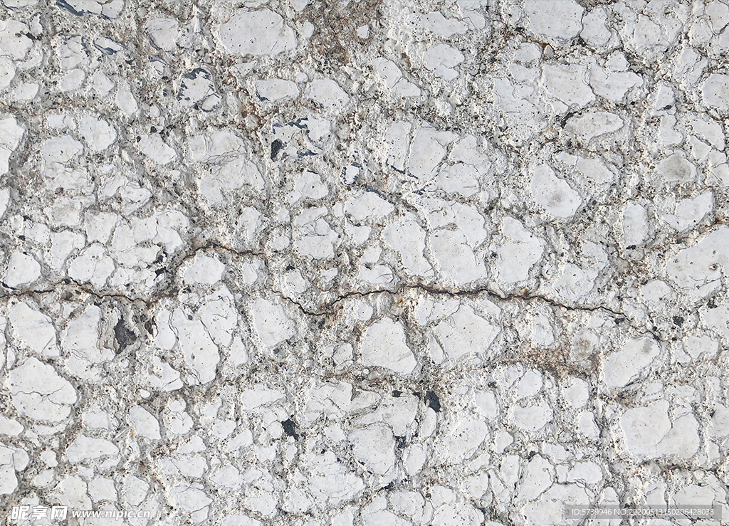 破损白色岩石裂痕纹理图片素材