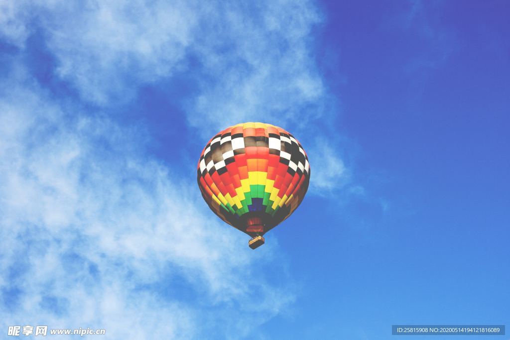 热气球缤纷绚丽图片