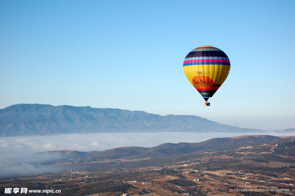 热气球缤纷绚丽图片