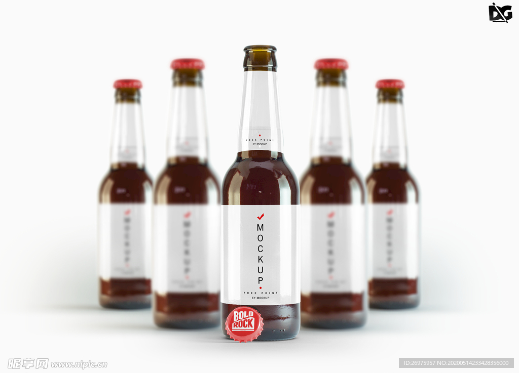 果汁瓶标签样机