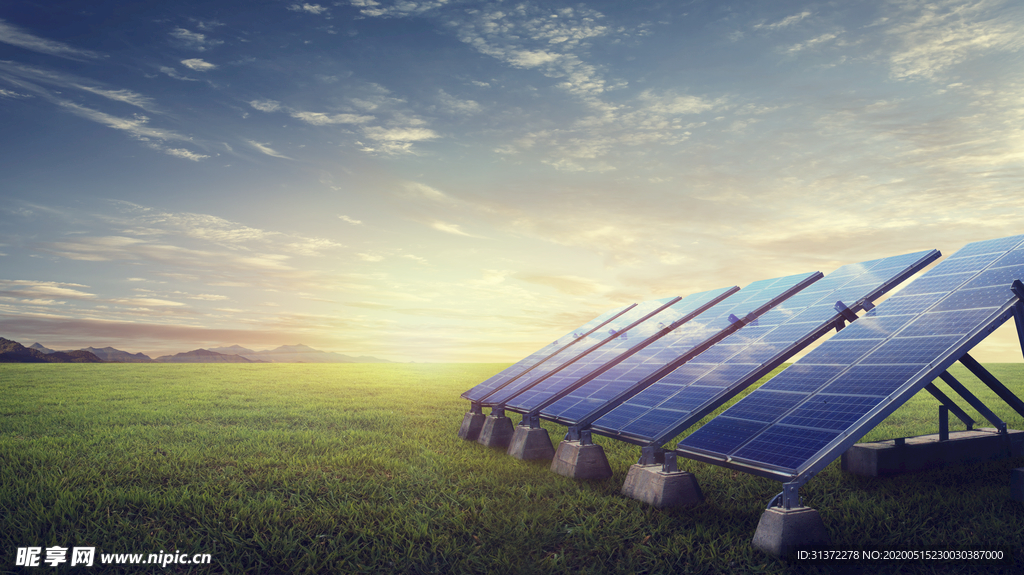 光伏发电创意合成海报