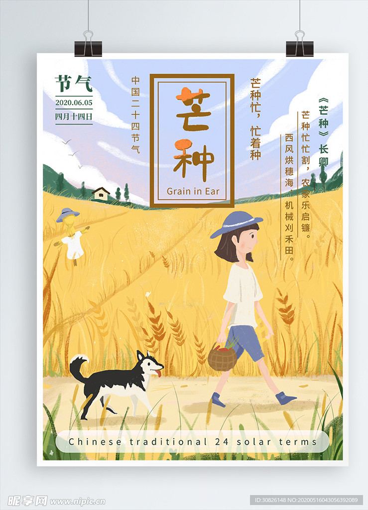 芒种海报 芒种 芒种广告