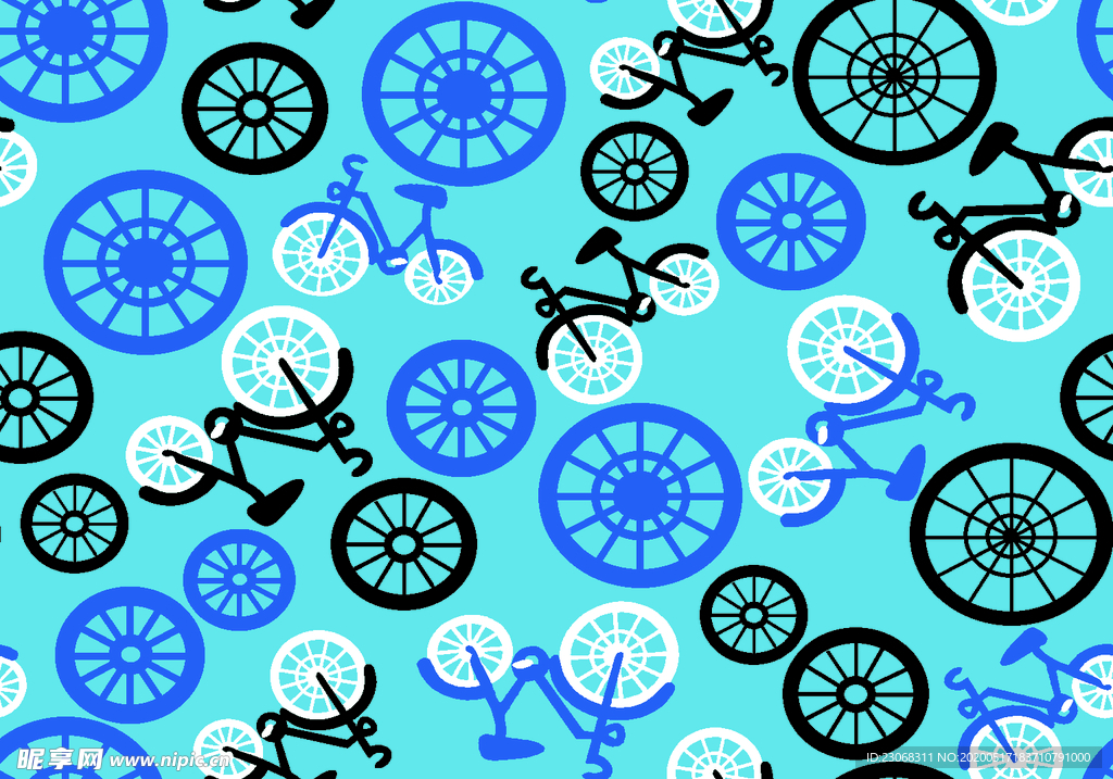 手绘自行车
