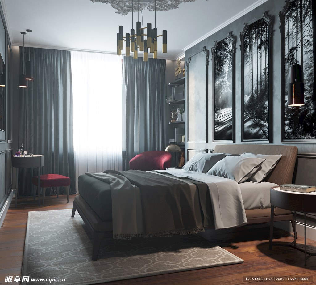 卧室 客厅 厨房 书房 效果图