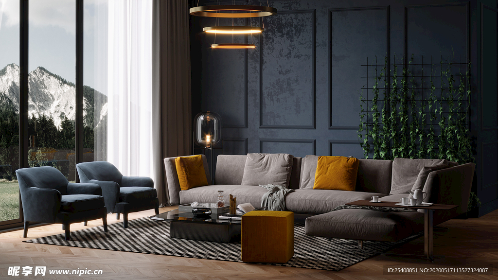 卧室 客厅 厨房 书房 效果图