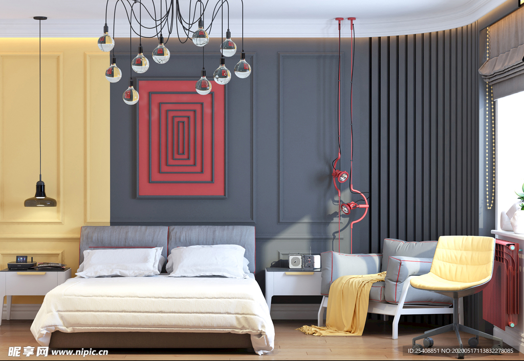 卧室 客厅 厨房 书房 效果图