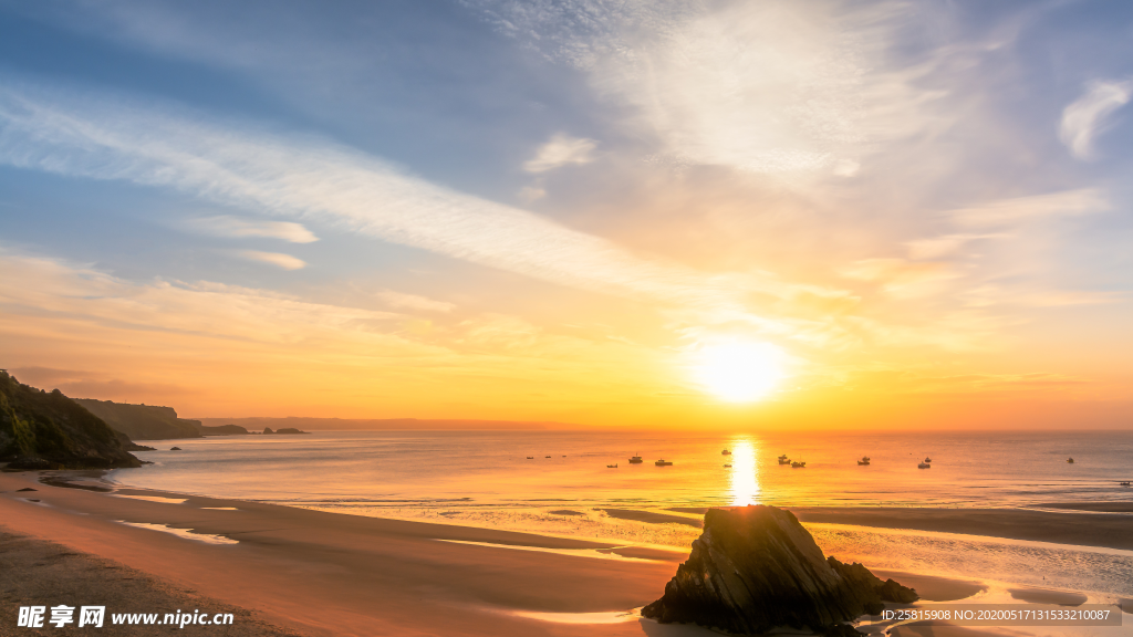 日出旭日唯美图片