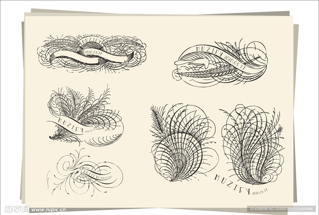6款入花边 边框设计